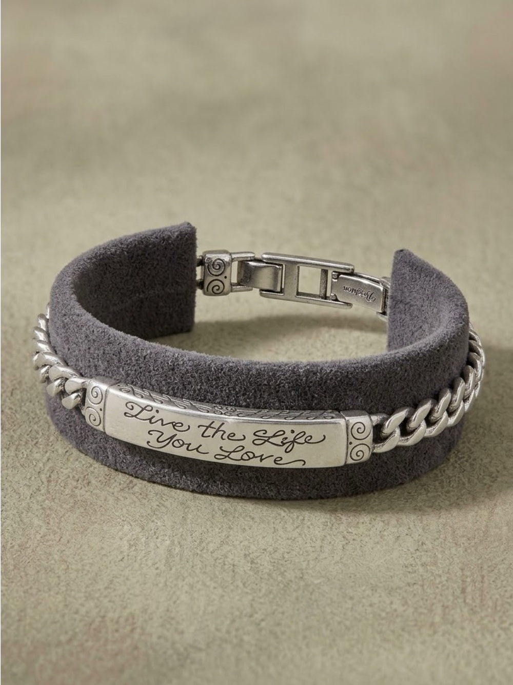 Brighton ID bracelet featuring engraved "Live the Life You Love" 2653